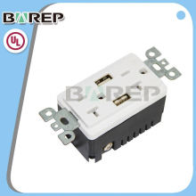 BAS20-2USB Eléctrico inteligente controlado 125v toma de corriente usb